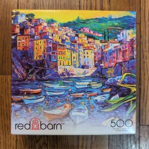 Red Barn Waters Edge 500 Piece Jigsaw Puzzle 53016 NEW IN SEALED BOX 14x18